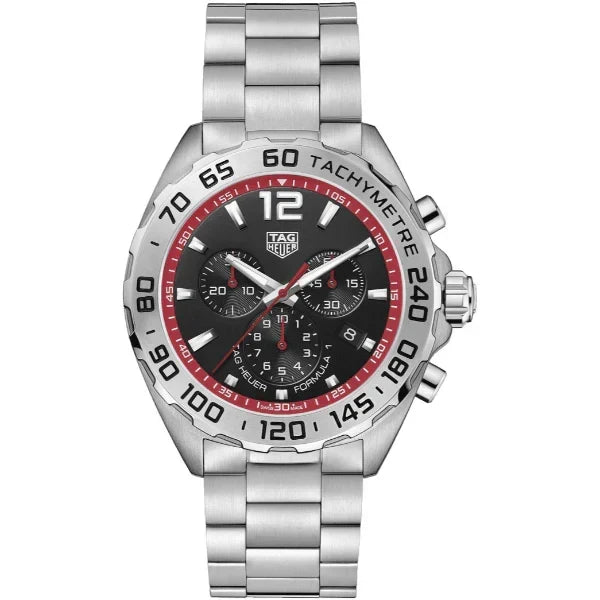  Shop Authentic Tag Heuer Formula 1 Chronograph Black Dial Silver Steel Strap Watch for Men - CAZ101Y.BA0842 - Luxxuri