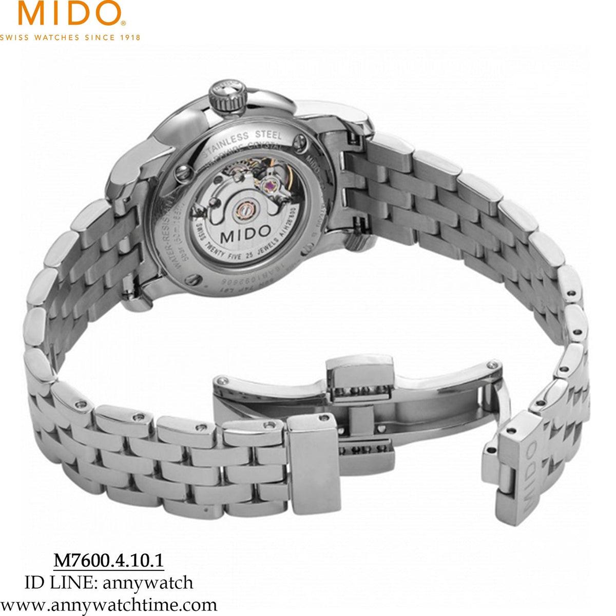  Shop Authentic Mido Baroncelli III Automatic Silver Dial Silver Steel Strap Watch For Women - M7600.4.10.1 - Luxxuri