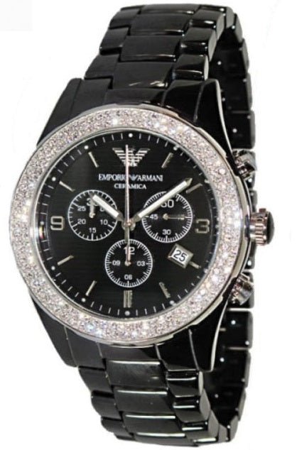  Shop Authentic Emporio Armani Ceramica Black Dial Black Ceramic Strap Watch For Men - AR1455 - Luxxuri