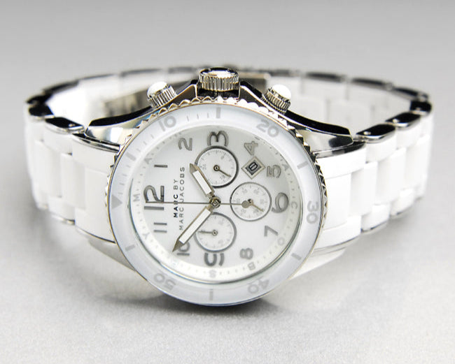  Shop Authentic Marc Jacobs Rock White Dial White Silicone Strap Watch for Women - MBM2545 - Luxxuri