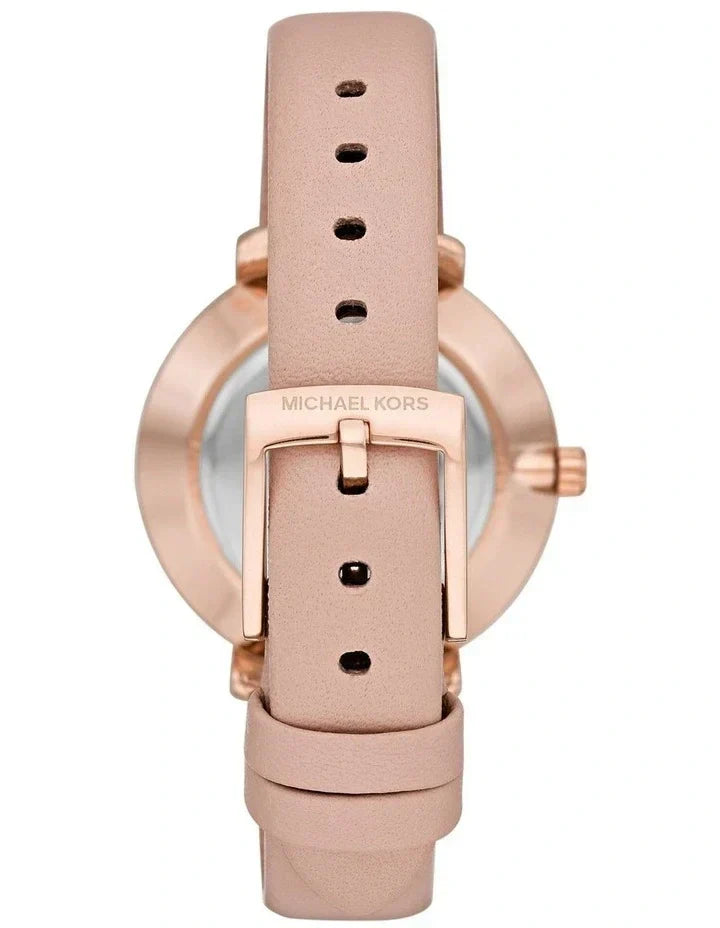  Shop Authentic Michael Kors Pyper Analog White Dial Pink Leather Strap Watch For Women - MK2803 - Luxxuri