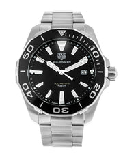 Shop Authentic Tag Heuer Aquaracer Black Dial Silver Steel Strap Watch for Men - WAY111A.BA0928 - Luxxuri