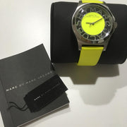  Shop Authentic Marc Jacobs Henry Skeleton Neon Yellow Dial Yellow Leather Strap Watch for Women - MBM1242 - Luxxuri