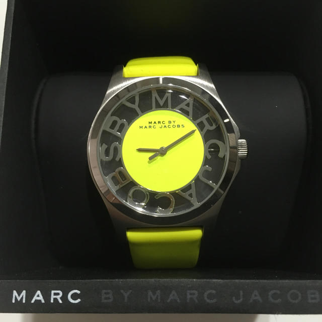  Shop Authentic Marc Jacobs Henry Skeleton Neon Yellow Dial Yellow Leather Strap Watch for Women - MBM1242 - Luxxuri