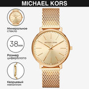  Shop Authentic Michael Kors Pyper Quartz Gold Dial Gold Mesh Strap Watch For Women - MK4339 - Luxxuri
