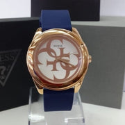  Shop Authentic Guess G Twist White Dial Blue Silicone Strap Watch For Women - W0911L6 - Luxxuri