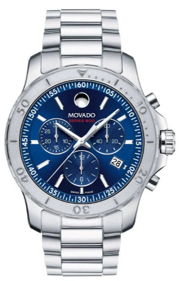  Shop Authentic Movado Series 800 Blue Dial Silver Steel Strap Watch for Men - 2600151 - Luxxuri