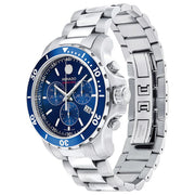  Shop Authentic Movado Series 800 Chronograph Blue Dial Silver Steel Strap Watch For Men - 2600141 - Luxxuri