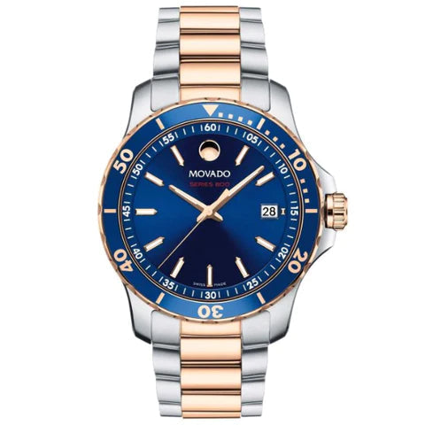  Shop Authentic Movado Series 800 Blue Dial Two Tone Steel Strap Watch for Men - 2600149 - Luxxuri