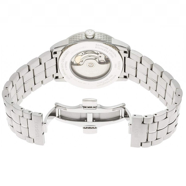  Shop Authentic Tissot T Classic Luxury Powermatic 80 White Dial Silver Steel Strap Watch For Men - T086.408.11.016.00 - Luxxuri