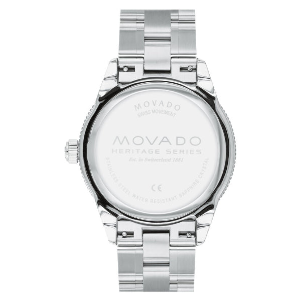  Shop Authentic Movado Heritage Calendoplan Blue Dial Silver Steel Strap Watch For Men - 3650094 - Luxxuri