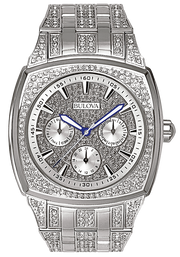  Shop Authentic Bulova Crystal Collection Phantom Silver Dial Silver Steel Strap Watch for Men - 96C002 - Luxxuri