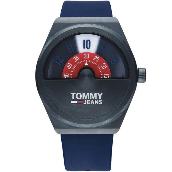  Shop Authentic Tommy Hilfiger Monogram Pop Quartz Blue Dial Blue Silicone Strap Watch For Men - 1791775 - Luxxuri