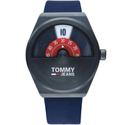  Shop Authentic Tommy Hilfiger Monogram Pop Quartz Blue Dial Blue Silicone Strap Watch For Men - 1791775 - Luxxuri