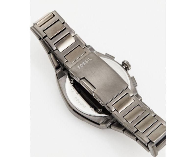  Shop Authentic Fossil Everett Chronograph Grey Dial Grey Steel Strap Watch for Men - FS5830 - Luxxuri