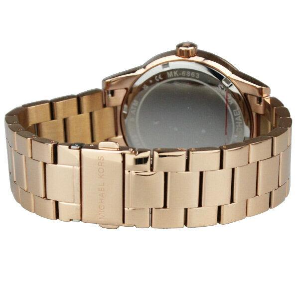  Shop Authentic Michael Kors Ritz Analog Crystals Silver Dial Rose Gold Steel Strap Watch for Women - MK6863 - Luxxuri