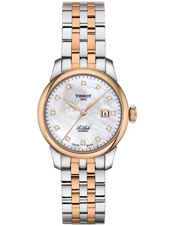  Shop Authentic Tissot Le Locle Automatic Lady Mother of Pearl Dial Two Tone Steel Strap Watch For Women - T006.207.22.116.00 - Luxxuri