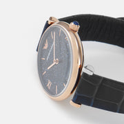  Shop Authentic Emporio Armani Gianni T-Bar Quartz Blue Dial Blue Leather Strap Watch for Women - AR11424 - Luxxuri
