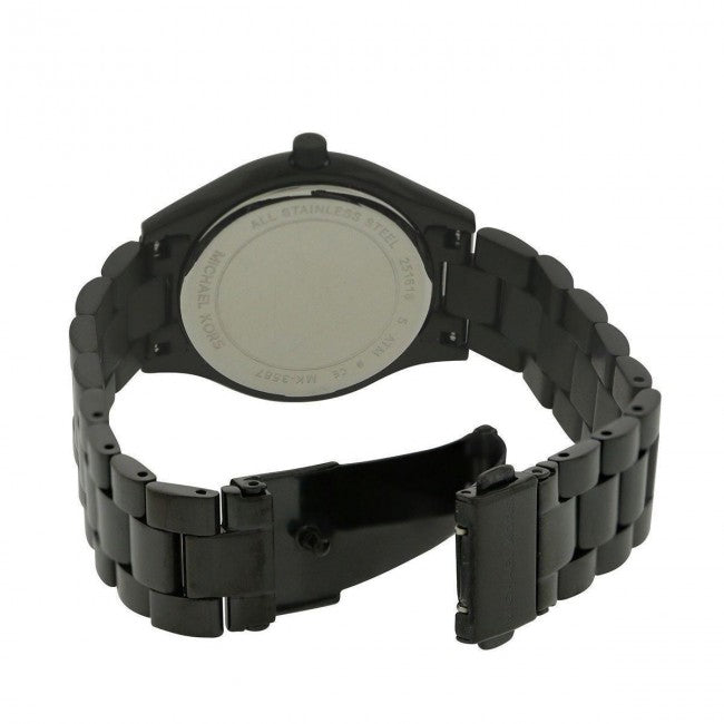  Shop Authentic Michael Kors Mini Slim Runway Black Dial Black Steel Strap Watch for Women - MK3587 - Luxxuri