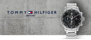  Shop Authentic Tommy Hilfiger Trent Quartz Black Dial Silver Steel Strap Watch For Men - 1791805 - Luxxuri