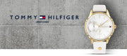  Shop Authentic Tommy Hilfiger Brooklyn Quartz White Dial White Leather Strap Watch for Women - 1782018 - Luxxuri