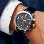  Shop Authentic Tissot PRC 200 Chronograph Black Dial Black Leather Strap Watch For Men - T055.417.16.057.00 - Luxxuri