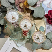  Shop Authentic Fossil Jacqueline Analog Moonphase Mother of Pearl White Dial Rose Gold Steel Strap Watch for Women - ES5165 - Luxxuri