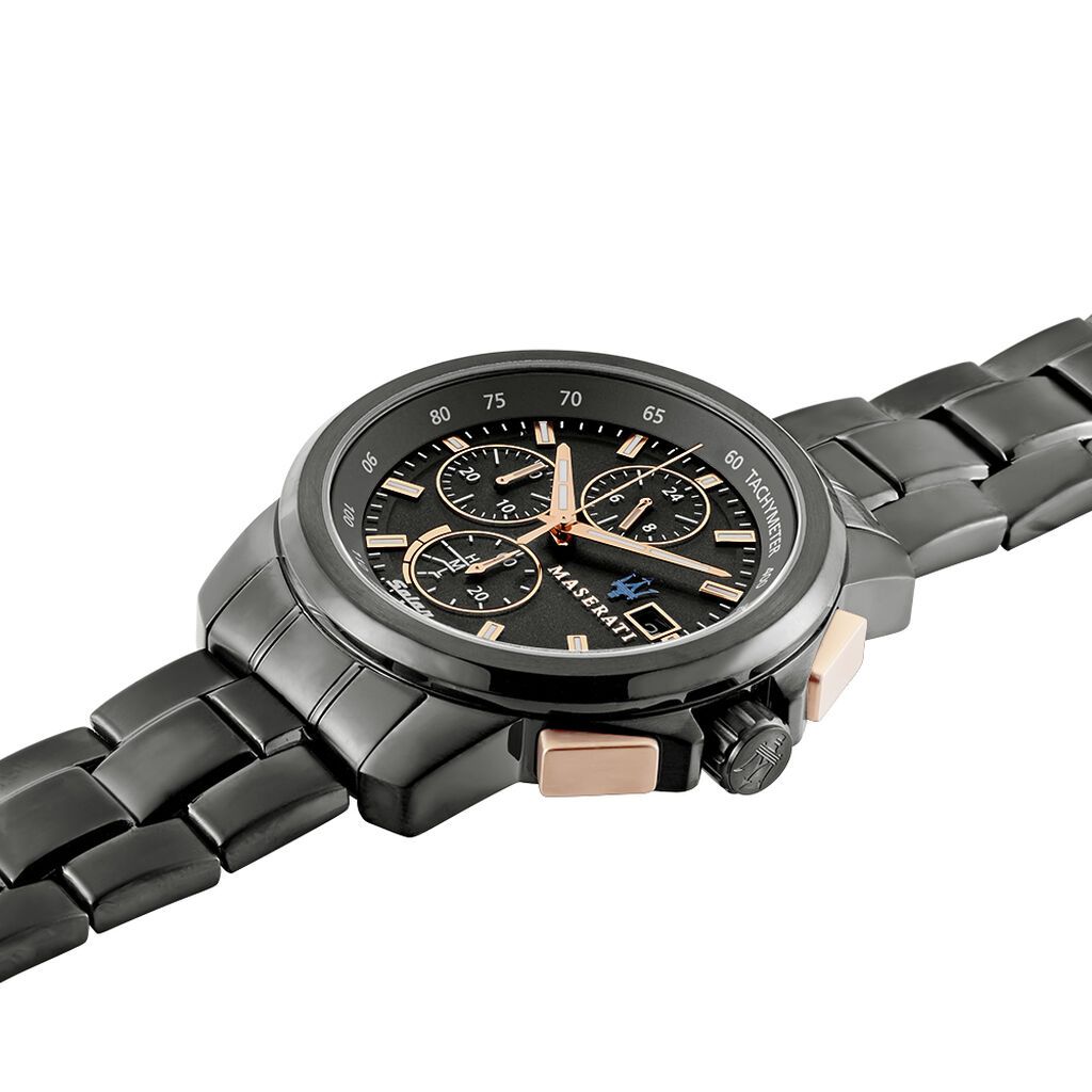  Shop Authentic Maserati Successo Solar Black Dial Grey Steel Strap Watch For Men - R8873645001 - Luxxuri