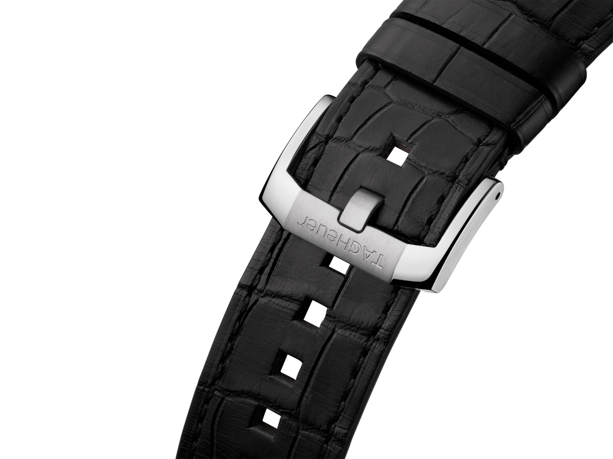  Shop Authentic Tag Heuer Autavia Chronometer Flyback Chronograph Silver Dial Black Leather Strap Watch for Men - CBE511B.FC8279 - Luxxuri