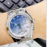  Shop Authentic Guess Confetti Diamonds Blue Dial Silver Steel Strap Watch for Women - W0774L6 - Luxxuri