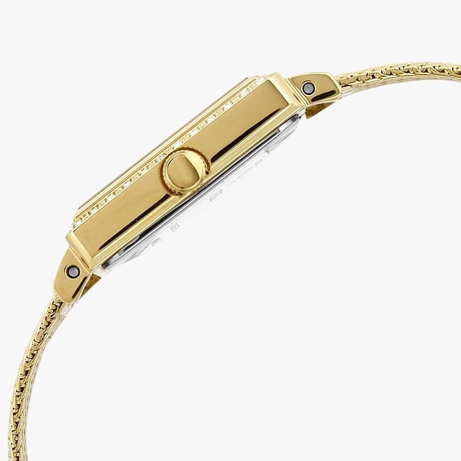 Shop Authentic Guess White Dial Gold Mesh Bracelet Watch For Women - W0826L2 - Luxxuri