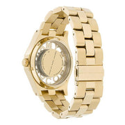  Shop Authentic Marc Jacobs Henry Skeleton Gold Dial Gold Steel Strap Watch for Women - MBM3263 - Luxxuri
