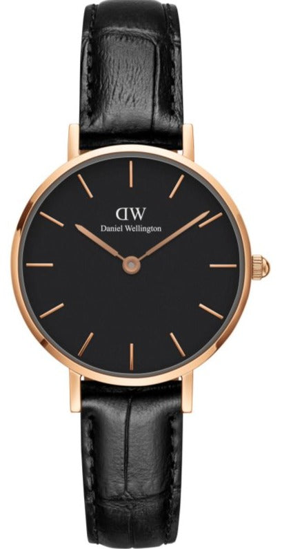  Shop Authentic Daniel Wellington Classic Petite Reading Black Dial Black Leather Strap Watch For Women - DW00100223 - Luxxuri