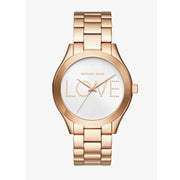  Shop Authentic Michael Kors Slim Runway White Dial Rose Gold Steel Strap Watch For Women - MK3804 - Luxxuri