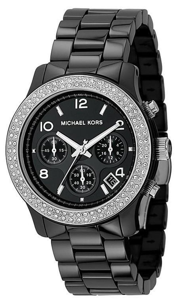  Shop Authentic Michael Kors Runway Black Dial Black Steel Strap Watch for Women - MK5190 - Luxxuri