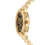  Shop Authentic Versace Greca Chronograph Black Dial Gold Steel Strap Watch For Men - VEZ900421 - Luxxuri