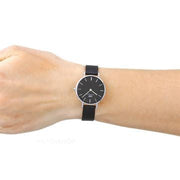  Shop Authentic Daniel Wellington Petite Ashfield Black Dial Black Mesh Strap Watch For Women - DW00100246 - Luxxuri