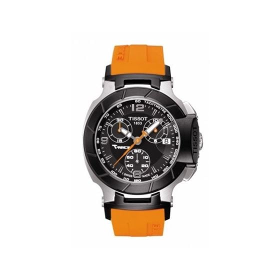  Shop Authentic Tissot T Race Chronograph Black Dial Orange Rubber Strap Watch for Women - T048.217.27.057.00 - Luxxuri