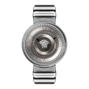  Shop Authentic Versace V Metal Icon Silver Dial Silver & Grey Strap Watch for Women - VLC120016 - Luxxuri