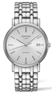  Shop Authentic Longines Presence 38.5mm Automatic Silver Dial Silver Mesh Bracelet Watch for Men - L4.921.4.72.6 - Luxxuri