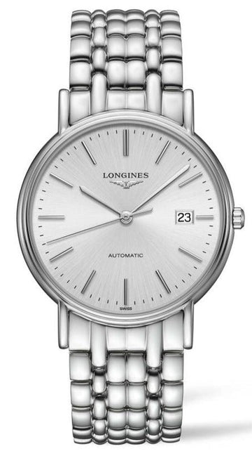 Shop Authentic Longines Presence 38.5mm Automatic Silver Dial Silver Mesh Bracelet Watch for Men - L4.921.4.72.6 - Luxxuri