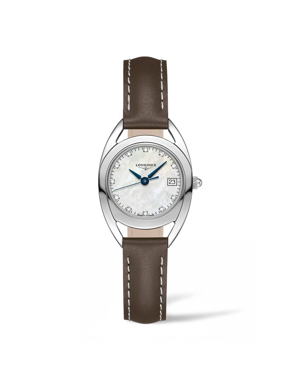  Shop Authentic Longines Equestrian Mother of Pearl Dial Brown Leather Strap Watch for Women - L6.136.4.87.2 - Luxxuri