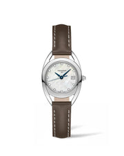  Shop Authentic Longines Equestrian Mother of Pearl Dial Brown Leather Strap Watch for Women - L6.136.4.87.2 - Luxxuri