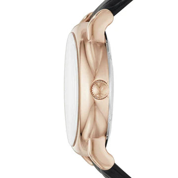  Shop Authentic Emporio Armani Luigi Skeleton Silver Dial Black Leather Strap Watch For Men - AR60007 - Luxxuri