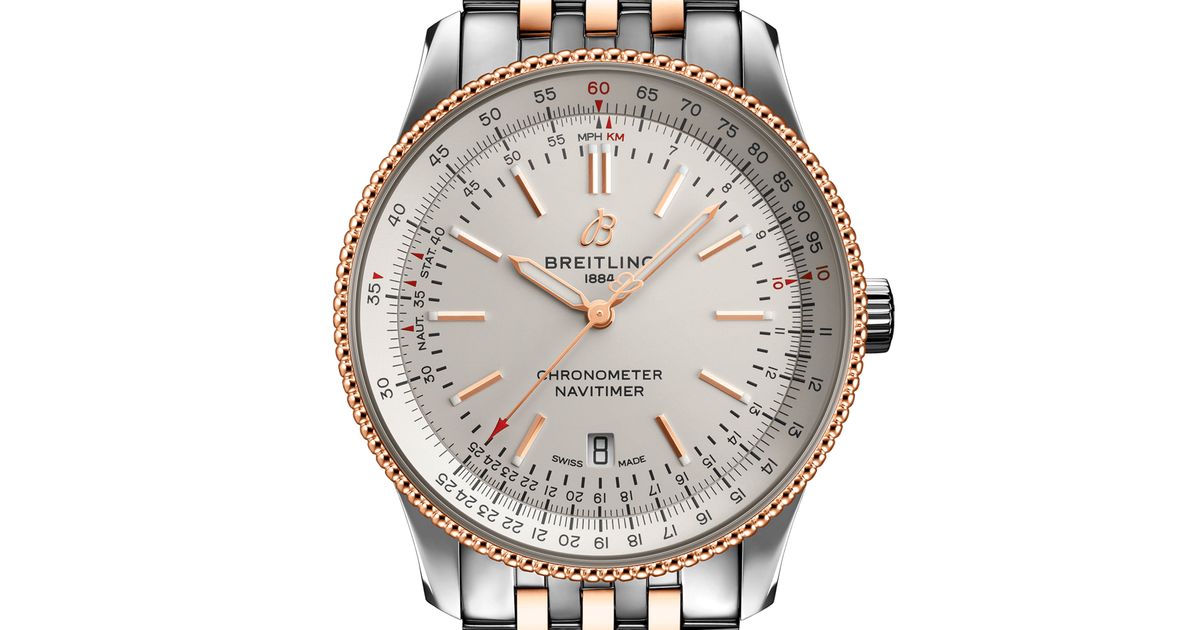  Shop Authentic Breitling Navitimer Automatic 41 White Dial Two Tone Steel Strap Watch for Men - U17326211G1U1 - Luxxuri