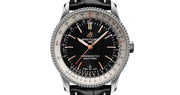  Shop Authentic Breitling Navitimer 1 Automatic 41mm Black Dial Black Leather Strap Mens Watch - A17326211B1P1 - Luxxuri