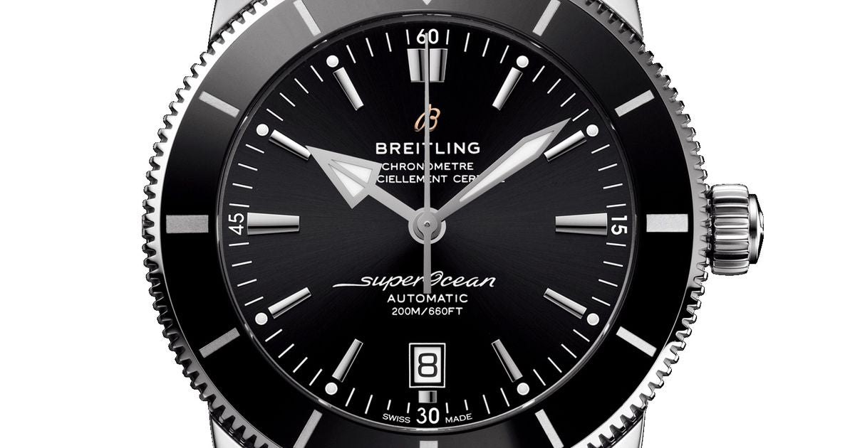  Shop Authentic Breitling Superocean Heritage B20 Automatic 46 Black Dial Silver Mesh Bracelet Watch for Men - AB2020121B1A1 - Luxxuri