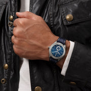  Shop Authentic Breitling Premier Automatic 40mm Blue Dial Blue Leather Strap Mens Watch - A37340351C1P2 - Luxxuri
