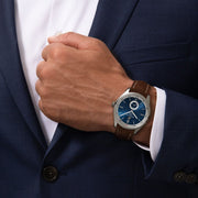  Shop Authentic Breitling Premier Automatic 40mm Blue Dial Brown Leather Strap Mens Watch - A37340351C1X2 - Luxxuri