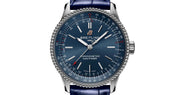  Shop Authentic Breitling Navitimer Automatic 35 Blue Dial Blue Leather Strap Watch for Men - A17395161C1P1 - Luxxuri